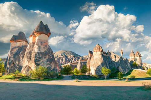 The fairy chimneys of Cappadocia in Turkey